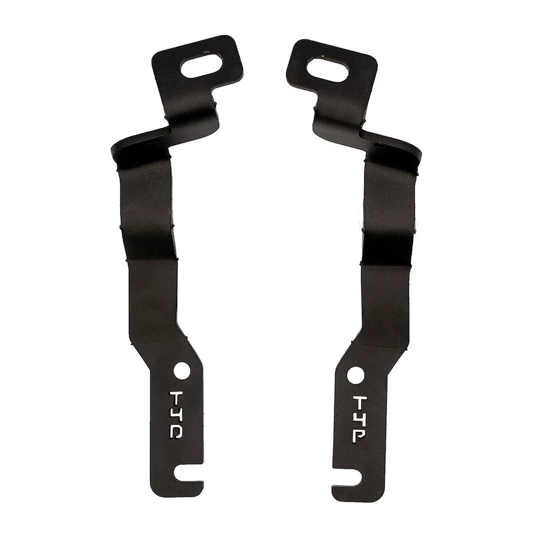 46751 – RIGID IND Driving/ Fog Light Mounting Bracket, Bolt-On A-Pillar Mount Powder Coated Mounts Two Lights Black S...